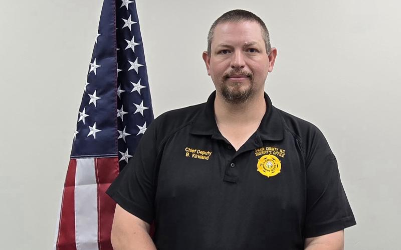 SMT photo/Sara Eisinger.  Swain County Chief Deputy Brian Kirkland assumes sheriff duties amid Sheriff Curtis Cochran’s arrest and encourages department transparency at Swain County Sheriff Office the July 1.