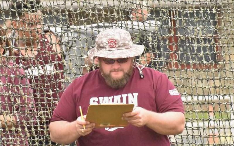 Submitted photo.  Jay Raxter, Swain County High School’s head new track coach, is ready to start the track season off right.