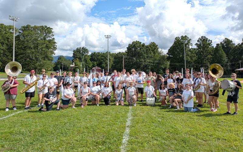 Submitted photo. Approximately 60 students play instruments at Swain summer band camp this summer. Karen Williams-Lanning, band director said students have arrived excited and eager to learn.