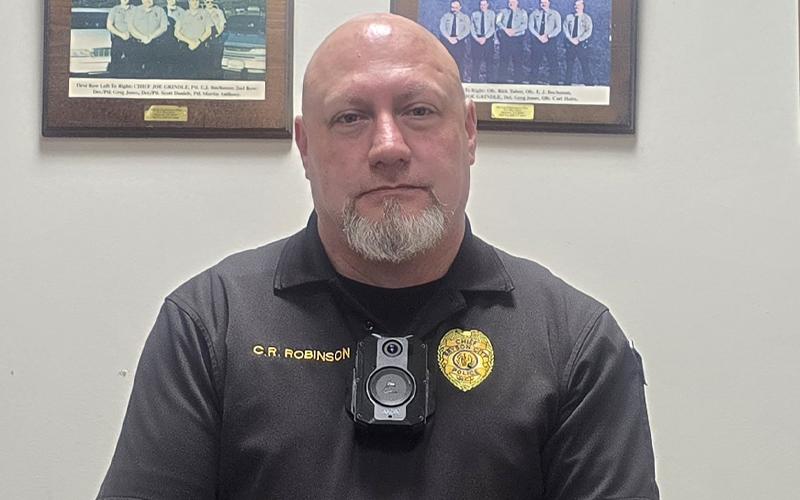 SMT photo/Sara Eisinger.  Bryson City Police Department Chief Charlie Robinson opens up about his 9/11 experience and community support Sept. 5.