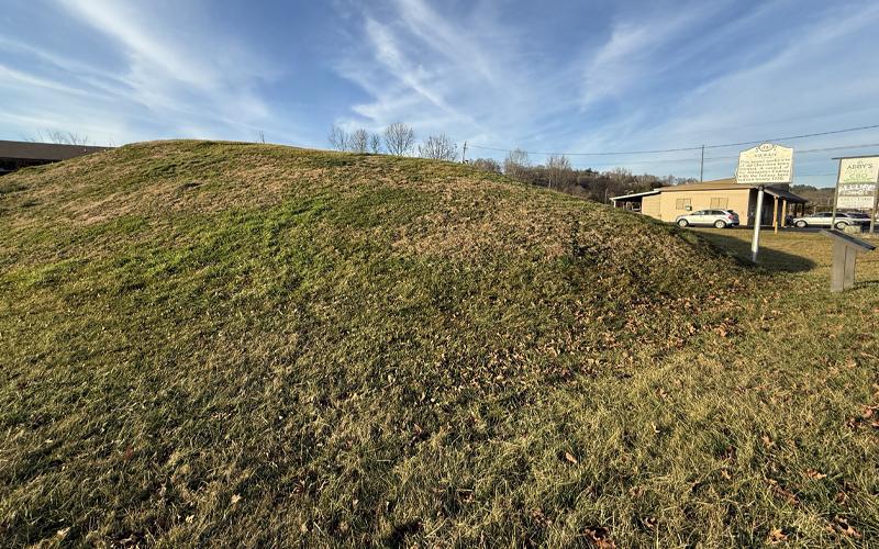 Press photo/Mia Overton.  The Noquisiyi Mound pictured on Jan. 5 in East Franklin. “It’s a really meaningful moment for us, and I can’t wait to see where the collaboration and the future partnership of Noquisiyi goes from here,” said Angelina Jumper on the Franklin Town Council’s vote authorizing the mound be returned to the EBCI.