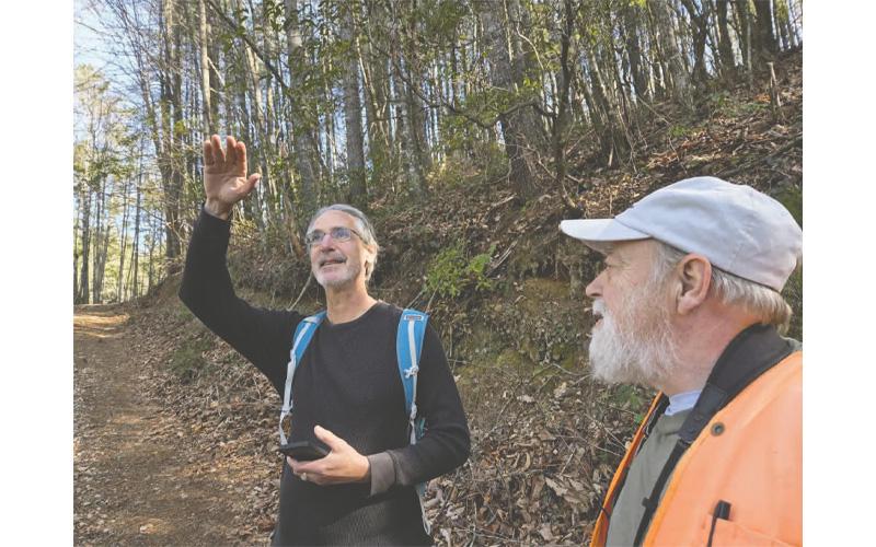 Katie Myers / BPR News. James Sullivan and J.P Schmidt say the Chattahoochee National Forest would be less protected from wildfires if additional roads were built.