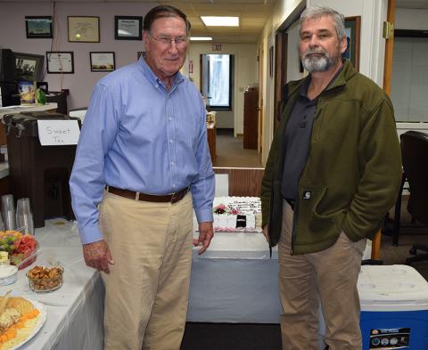 Jim Gribble and Mayor Tom Sutton