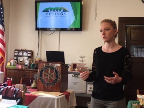 Marianne Martinez, executive director for the regional nonprofit Vecinos, was the guest speaker at Bryson City Rotary Club this past Thursday. 