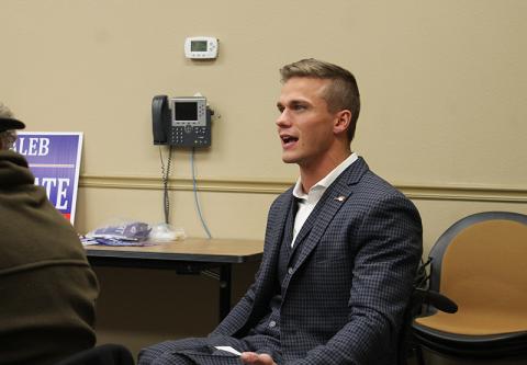Madison Cawthorn, of Buncombe County, speaks to Swain County Republicans on why he's running for U.S. Congress District 11. 
