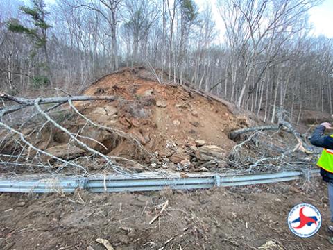 A landslide on NC28