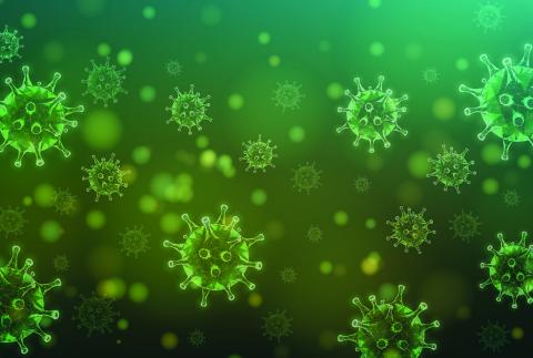 A close up of coronavirus