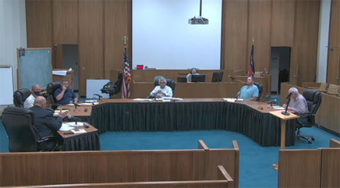 County commissioners listen to County Manager Kevin King give his report