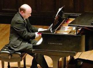 James Douthit at the piano