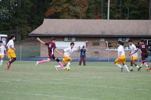 Maroon Devil Matthew Gray, the Player of the Game on Monday night against Cherokee Braves, got a Hat Trick in the first half of the game scoring three goals.