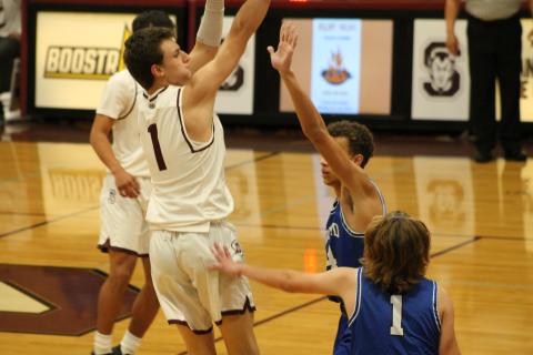 Maroon Devil Carter Kirkland scored 19 points against the Blue Devils.