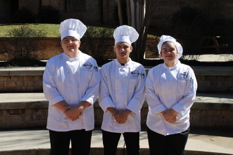 This year’s Swain High Junior Chef team members are seniors from left: Nate Crisp, Adam Cotterman and Hannah Brown.