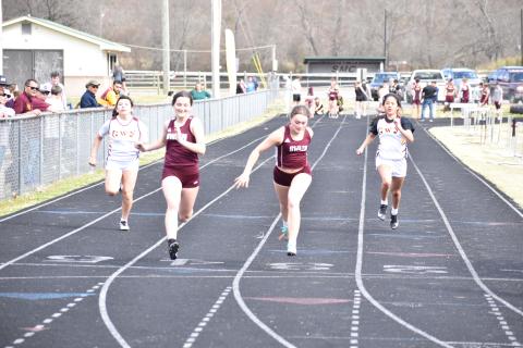 Kiersten Smith and Cora Watkins got  5th and 6th in the 100 meter dash