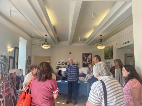 Swain County TDA member Shannon Lackey and Executive Director Mary Anne Baker were on hand during a Q&A about landscaping plans for the Four Corners/Town Square. 