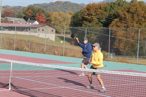 Steve and Jan Bryant have been playing pickleball for several years and helped form the team at the Swain County Recreation Park.