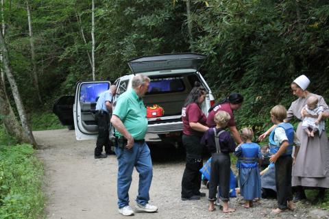 Swain Emergency responders rescued tubers stranded on Deep Creek on Aug. 11— the rescue involved several small children who fell from their tubes on the upper part of the creek.