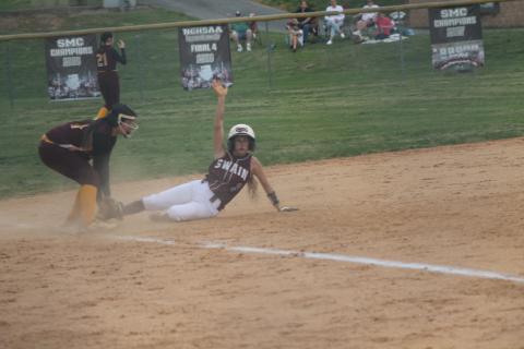 Lady Devil Marlee Hicks runs at a recent competition. 