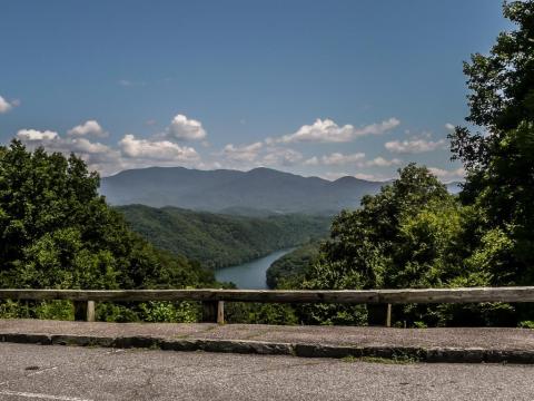 Above is a view from an overlook on Lakeview Drive. The road, in the Smokies, will see some much-needed improvement this year but the work will require a road closure for 90 days beginning later in the summer. 