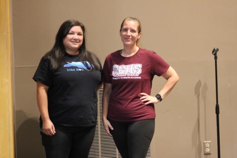 Larry Griffin/SMT New cheerleading coach Ashley West (right) and assistant coach Ashley Walker are ready for the new season this fall.