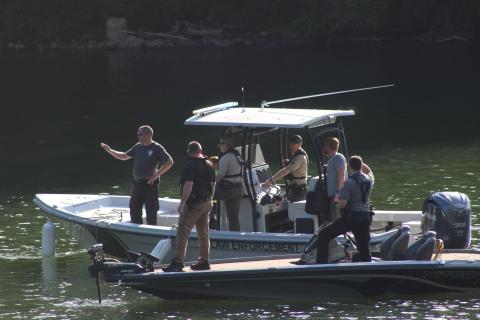 A team of emergency services personnel combed the Little Tennessee River where it feeds into Lake Fontana on Thursday, searching for two men who they discovered had drowned.”