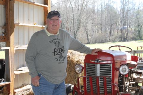 Boyce Deitz entered the NCHSAA Hall of Fame in 2023 for his coaching career at Swain County High School. He’s pictured on his farm last year.