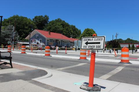 NCDOT Construction on Everett Street is set to resume mid-July, with grass going into the median and new traffic signals on the corners at the Depot Street intersection.