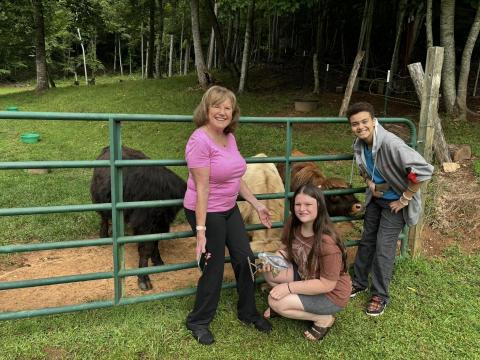 A recent activity for a Big and Little was visiting Winchester Farms in Swain County with the Little’s friend.