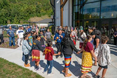 A ribbon-cutting ceremony was held this past week for the new Tsali Care Center. The ceremony included traditional Cherokee activities like the friendship dance. The facility will officially open to residents Oct. 14. 