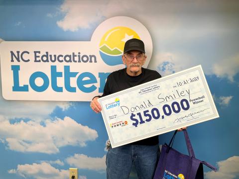 Donald Smiley of Cherokee won $150,000 Powerball prize in the Oct. 9  drawing.