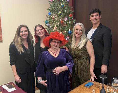 Restoration House staff are pictured at a recent fundraiser. From left is Erin Pooser, Ella Pinder, Tammy Davis, Carlyn Chasse and Parker Chathum.