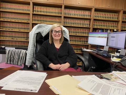 Lottie Barker has officially been hired as the new county manager.