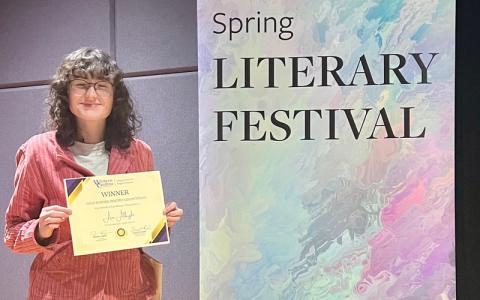 Submitted photo.  Ava Albright, Swain High senior, won first place in poetry at Western North Carolina’s 2025 High School Creative Writing contest Tuesday, April 8. Albright’s award-winning poem is called “Where I’m From.”