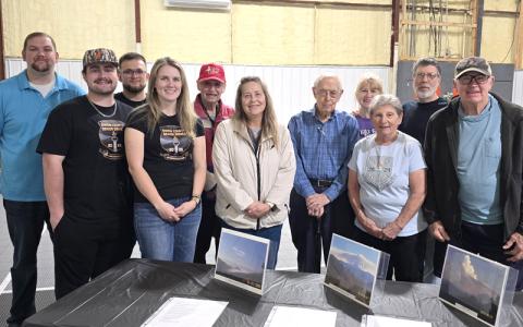 Submitted photo.  Taylor Woodard, director at Swain County Recreation Department (front left), with staff, volunteers and participating seniors at the Swain County Senior Games April 1. Swain County Senior Games saw a great turnout this year with a grand total of 14 participants.