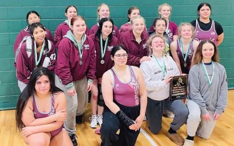 Submitted photo.  War Eagle tournament champions Alexis Tranter (front, left to right), Autumn Tramper, Lindsey Faulkenberry, Elaynah Cogdill;(mid, left to right) Jany Echeverria, Isabella Ponton, Faith West, Makayla Hunt, Chloe Kent, Mattie Brown; (top, left to right) Melyssa Wildcat, Madison Mashburn, Claire Ball, Asiah Ball, Ellie Norton, Nevaeh Hughes on Dec. 6.