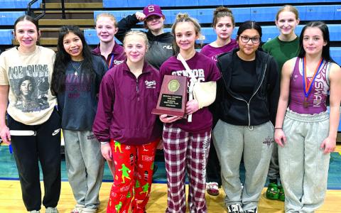 Submitted photo. The Swain Lady Devils snagged the NCHSAA 1A-4A Western Regional Champion title. Five of the Lady Devil wrestlers punched their ticket for the state tournament; qualifiers for state are Jany Echeverria, Chloe Kent, Claire Ball, Madison Mashburn, and Makayla Hunt.