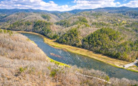 Photo/Kent Maxy. Volunteers spent two days cleaning up along the Tuckaseegee River during Swain Clean's annual river clean up, held March 13 and 14. 