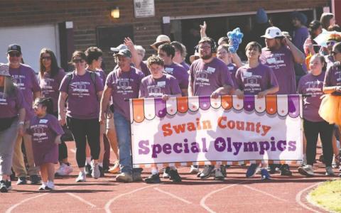 More than 200 participants in the Far West Regional Special Olympics gathered in Swain County to participate in games.