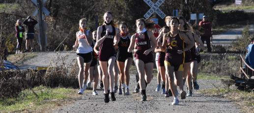 Lady Devils Amelia Rogers and Emily Ulaner led the runners in the home meet at Kituwah on Nov. 18. The Lady Devils traveled to Highlands for the next meet on Tuesday (after press time). 