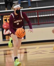 Mazie Helpman notched her 1,000th career point during the Lady Devils’ 64-52 loss at Cherokee