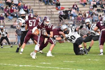 Maroon Devil Gabe Lillard, quarterback, scored a 48-yard touchdown in the loss to Robbinsville Black Knights this past Friday. 