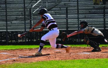 Maroon Devil Gabe Lillard at bat in the home loss to Hayesville on Friday.