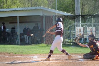 Gabe Lillard is at bat. Lillard had one hit and one run at Tuesday’s game against the Cherokee Braves.