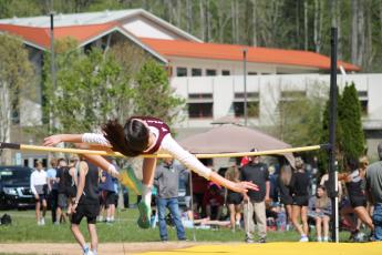 Lady Devil Gracie Sutton took first in high jump at last week’s meet at Cherokee.