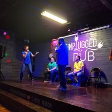 Local actors held more than one Improv Night, a fundraiser for the Smoky Mountain Community Theatre, at Unplugged Pub. The next event will be a talent show next month.