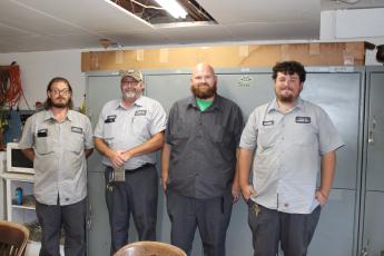 Town of Bryson City streets department (from left): Eric Dills, Streets Supervisor Mike Tabor, Jacob Hudson and Daniel Holloway.