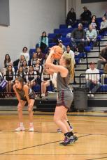 Lady Devil Makayla Cody goes up for a basket at Swain’s game against the Smoky Mountain Mustangs last Tuesday. 
