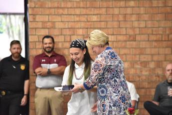 Swain High School Principal Sonya Blankenship presented the Principal’s Award to Ryleigh Long