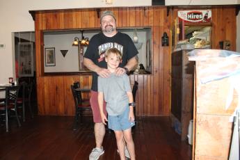 Jimmy McNorrill and his son Tony at Jimmy Mac’s. The two were excited to spend 4th of July together.