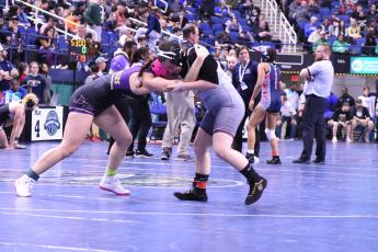 Lady Devil Lylah Cogdill got fifth in the 138 weight class at the NCHSAA individual champs.