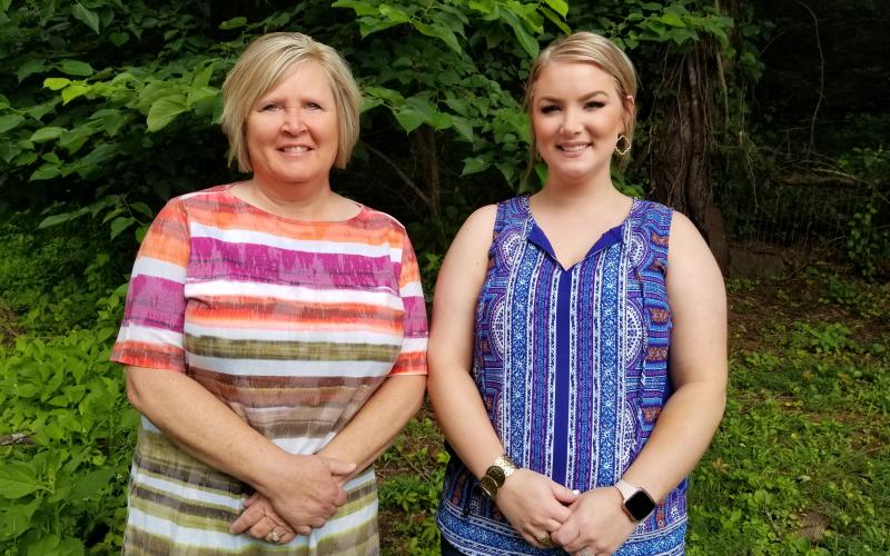 From left, Lisa Barker, who served as director of Swain/Qualla Safe, has retired. Laura Mason is the new executive director for the local nonprofit.